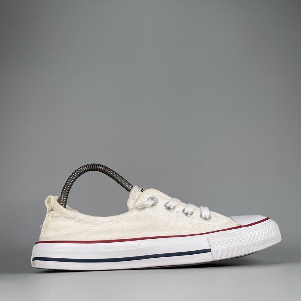 Converse Chuck Taylor All Star Shoreline Women's 9 White Canvas Slip-On Sneakers - Picture 5 of 9